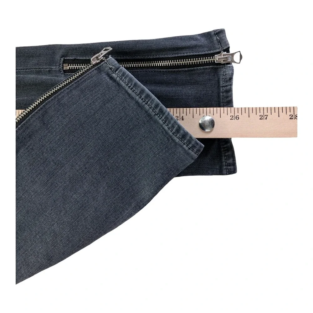 Rag & Bone Skinny Jeans Womens 26 Gray Minna High Rise Stretch Ankle Zip Denim_9